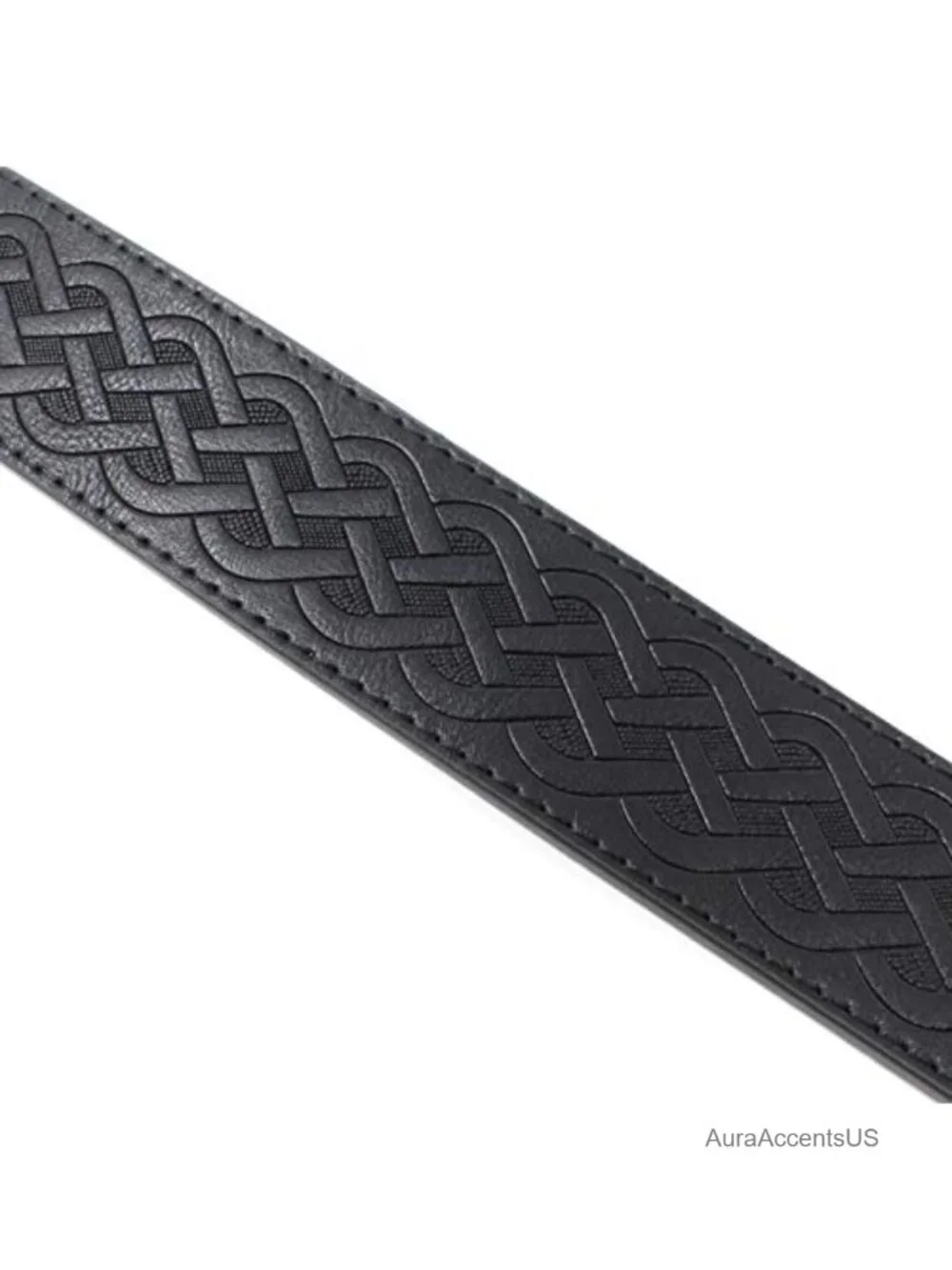 Celtic Knot Leather Belt Strap 1.5 Inch Interchangeable Snap Closure Men's